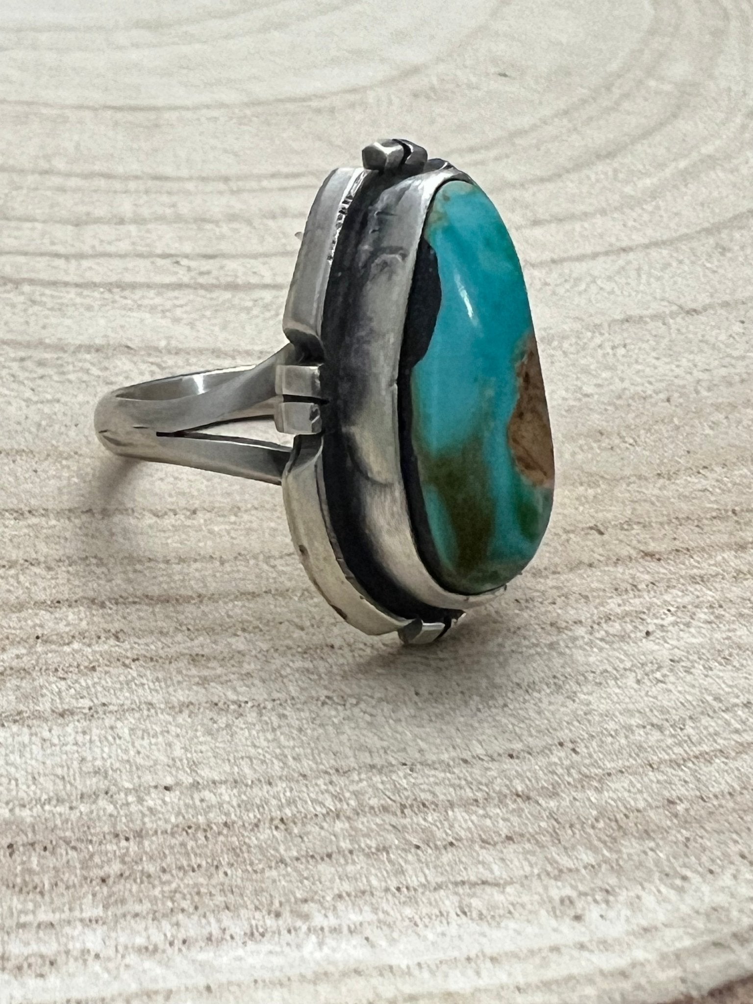 Randy Billy Royston Turquoise & Sterling Silver Ring - Size 10
