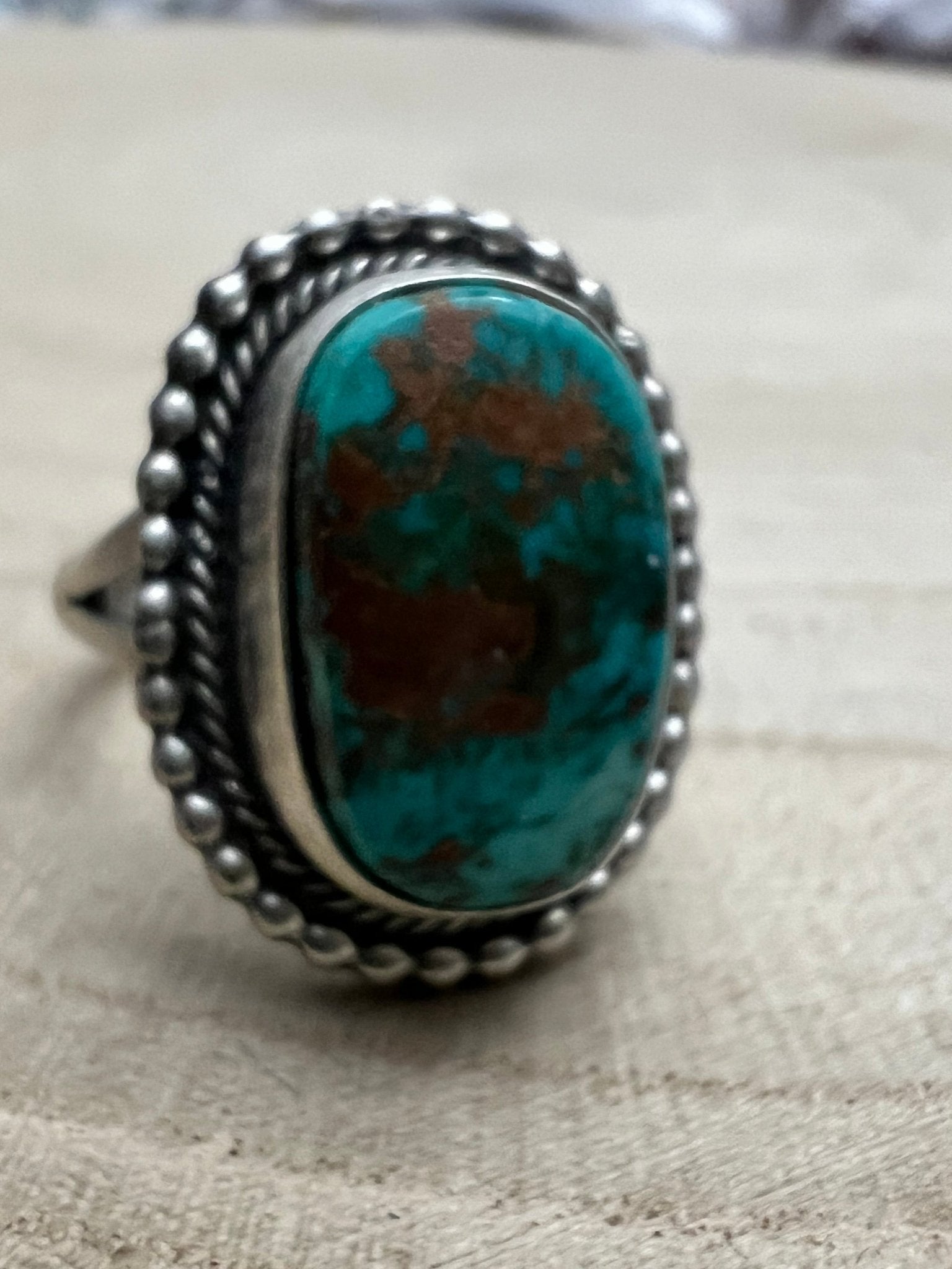 Randy Billy Royston Turquoise & Sterling Silver Ring - Size 10