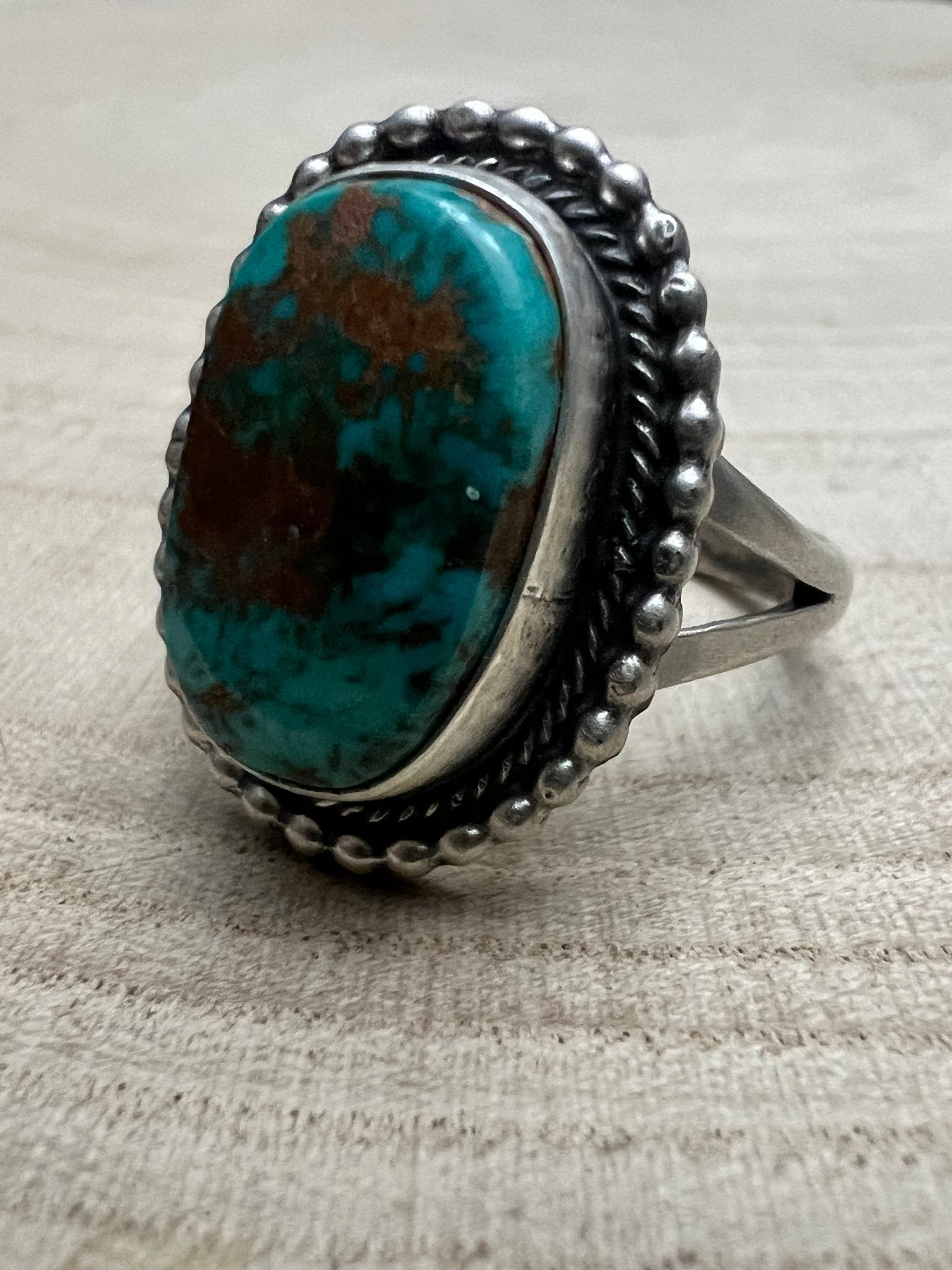 Randy Billy Royston Turquoise & Sterling Silver Ring - Size 10