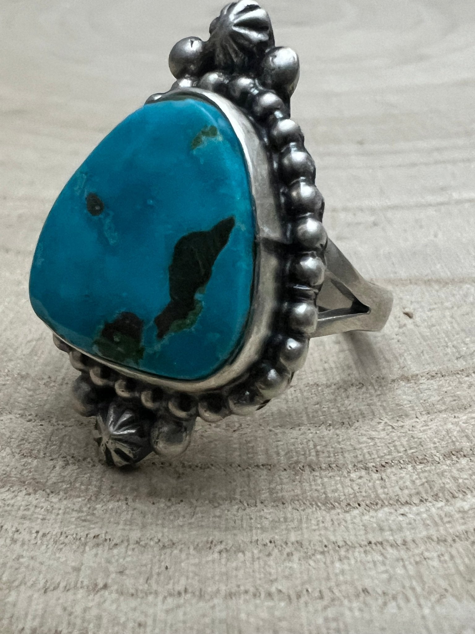Randy Boyd Turquoise & Sterling Silver Ring - Size 8.5